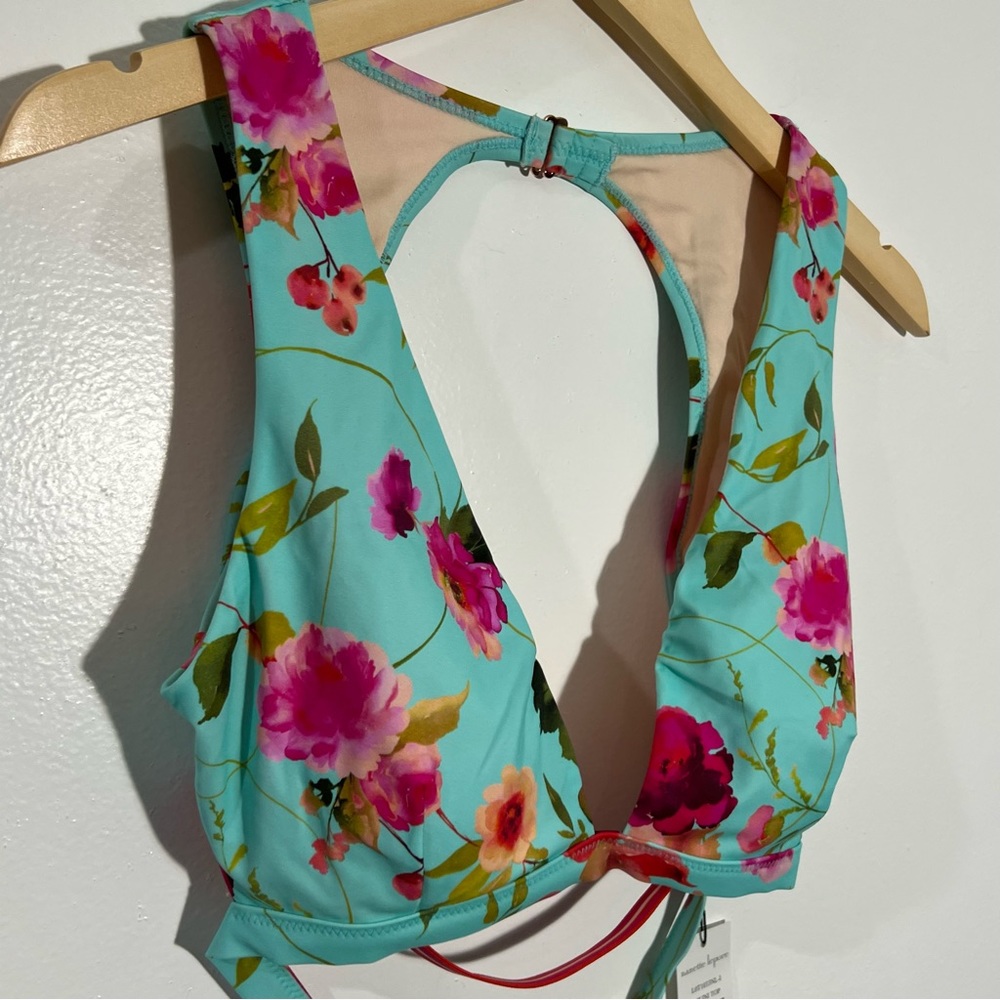 Nanette Lepore Floral Bikini Top Size 10 - Picture 12 of 12